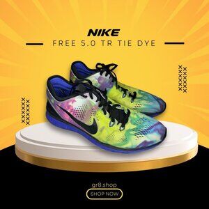 Nike Free 5.0 TR Tie Dye Athletic Shoes Size 8.5 Multicolor Lightweight & Flexib